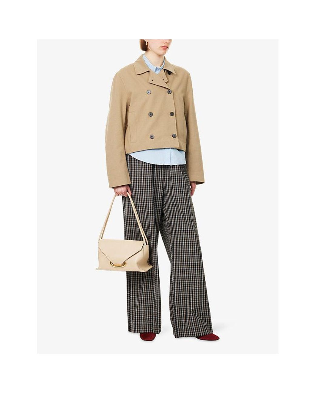 Samsøe & Samsøe Natural Sakit Cropped Cotton Trench Jacket