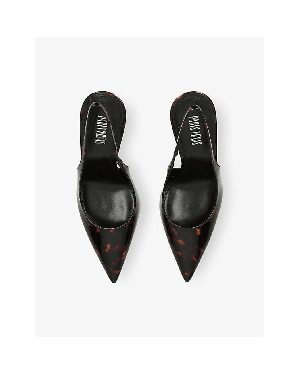 Paris Texas Black Lidia Slingback 105 Patent Leather Heels