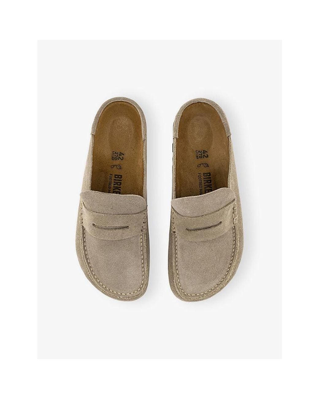 Birkenstock Gray Naples Wrapped Suede Clogs for men