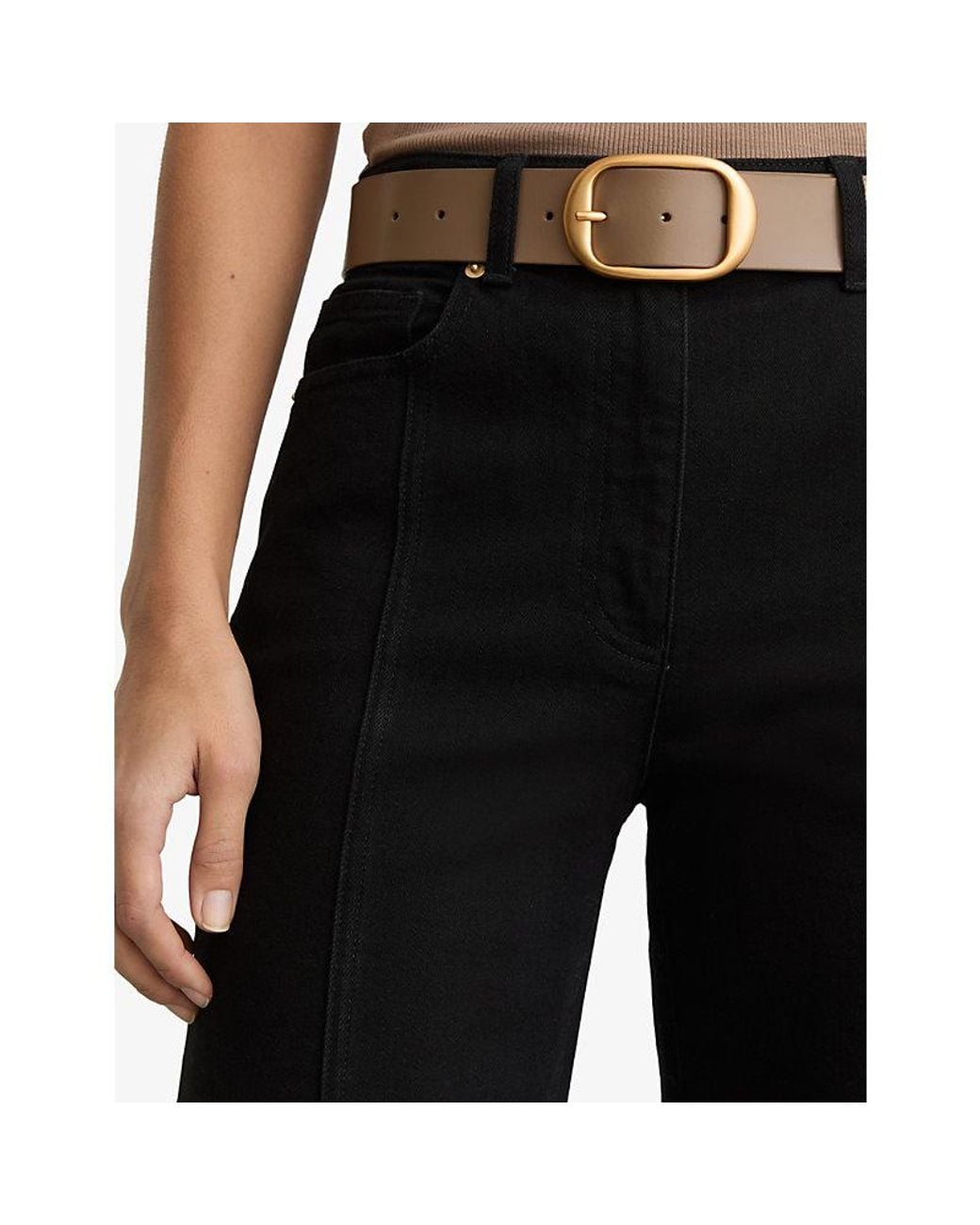 Reiss Natural Athena Leather Belt
