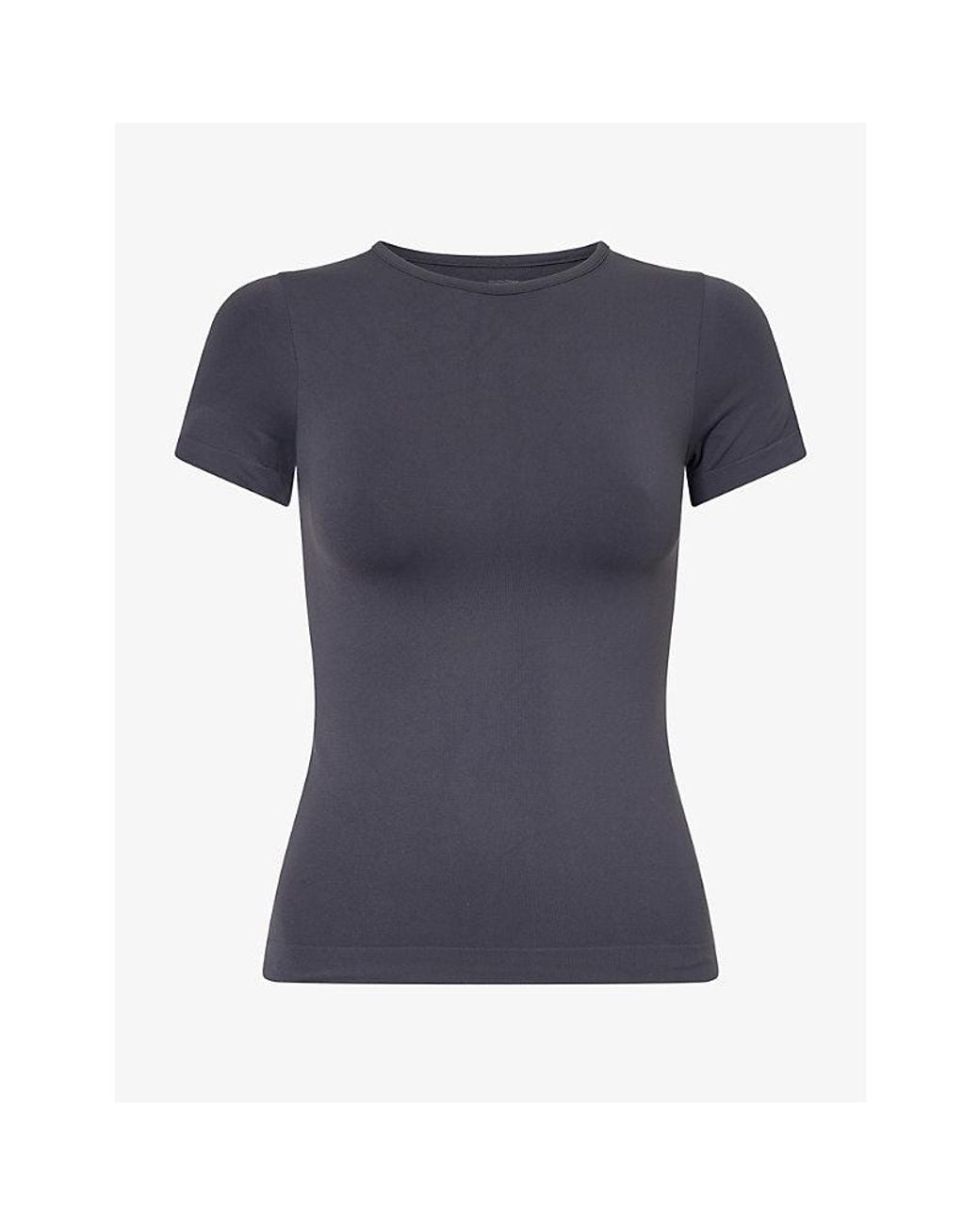 Skims Blue Soft Smoothing Seamless Jersey T-Shirt