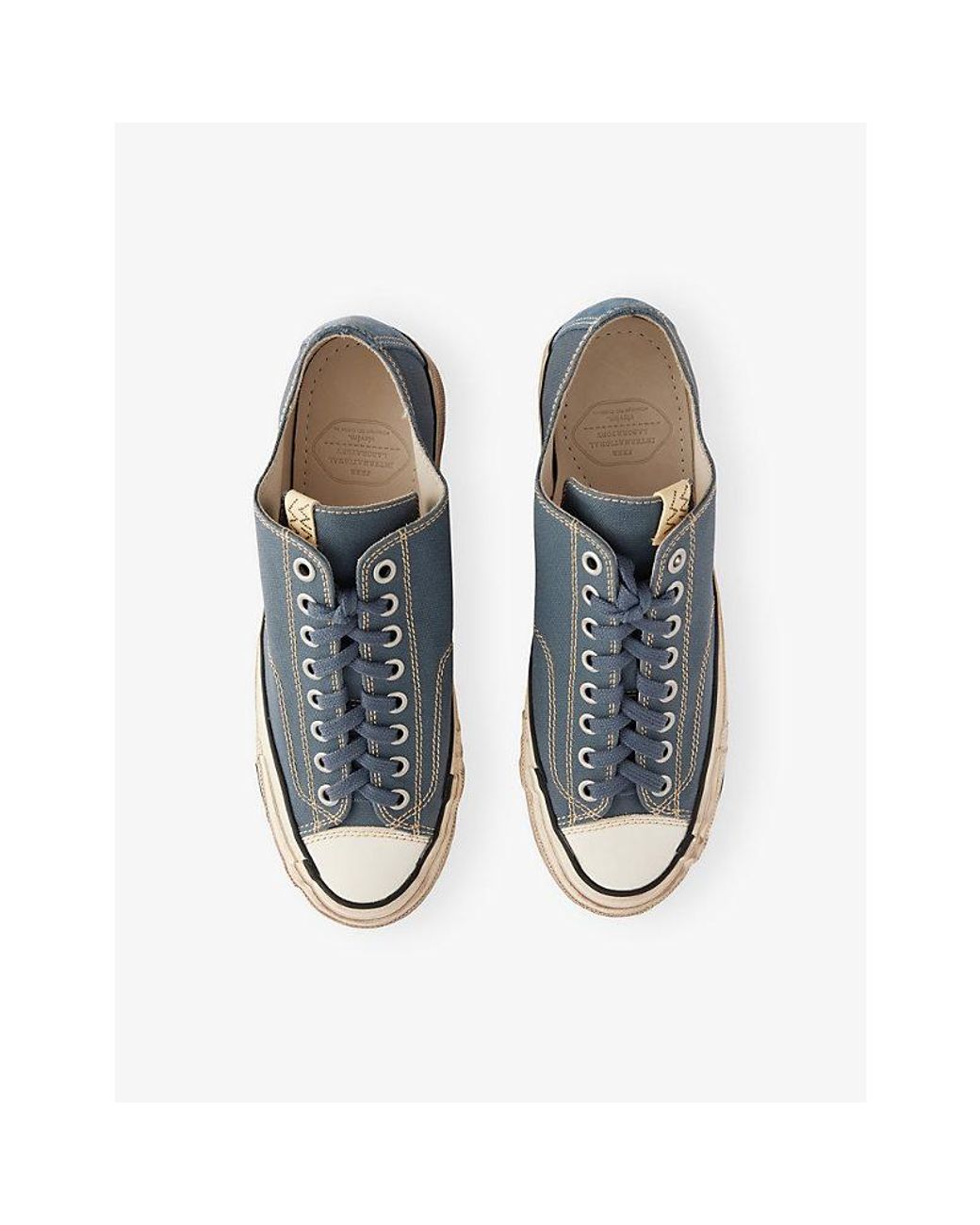 Visvim Blue Skagway Lo Canvas Trainers for men