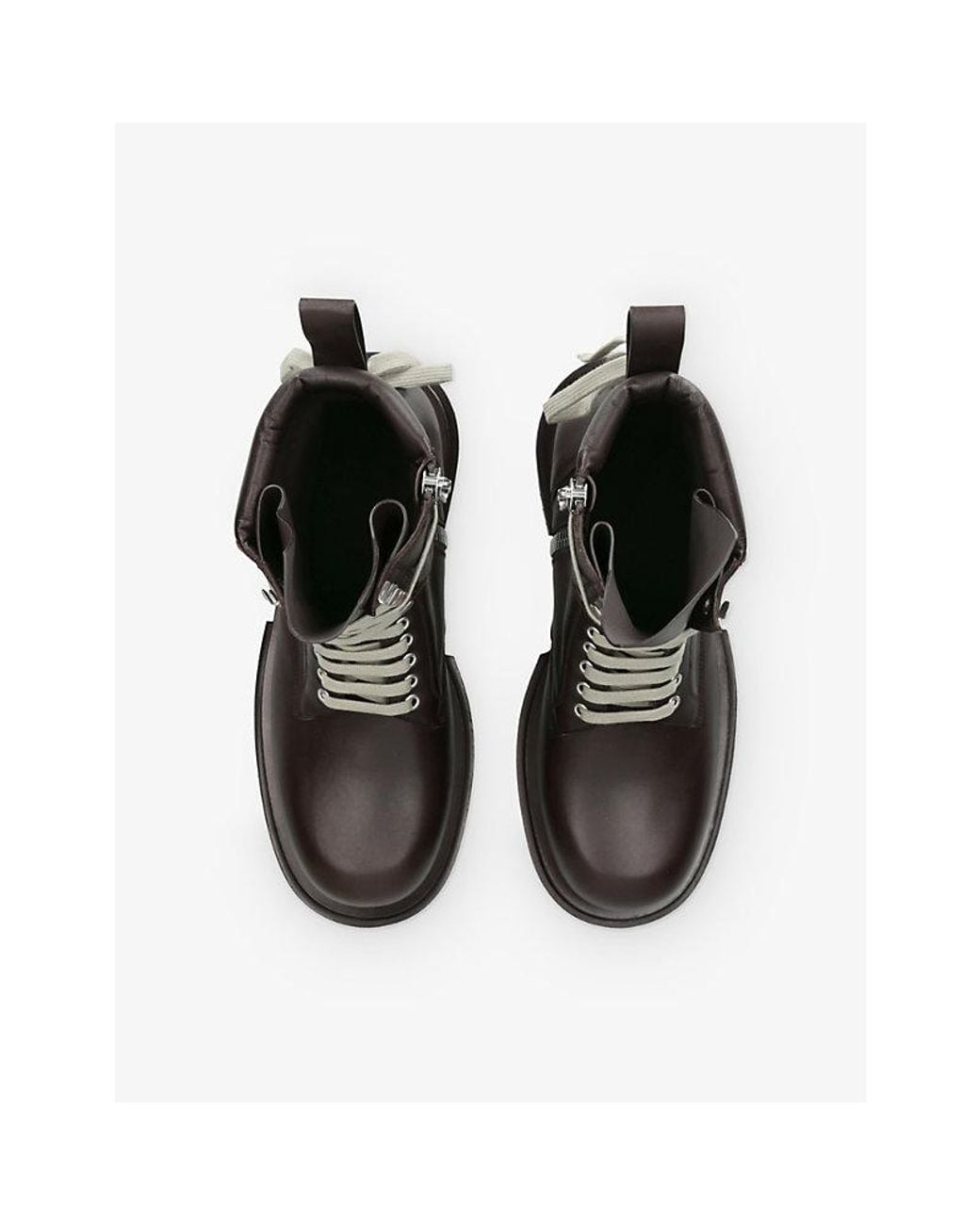 Rick Owens Black Low Army Gabe Leather Ankle Boots for men
