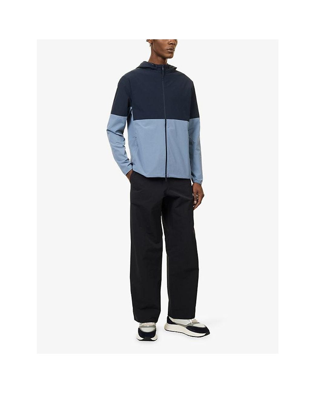 Arne Blue Active Tech Woven Windbreaker for men