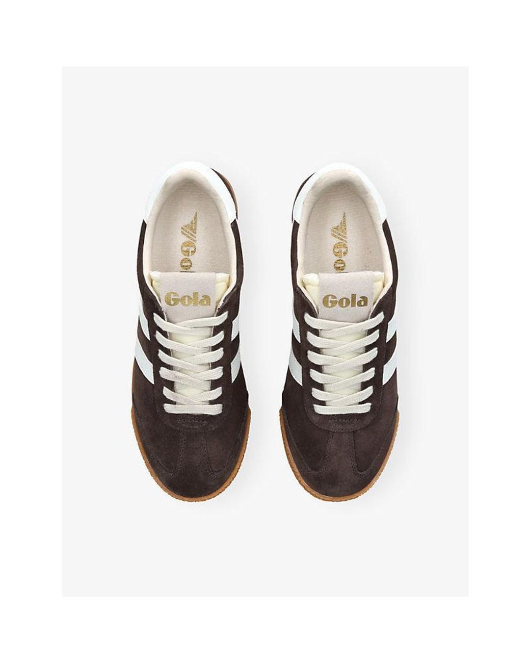 Gola Brown Elan Suede Low-Top Trainers