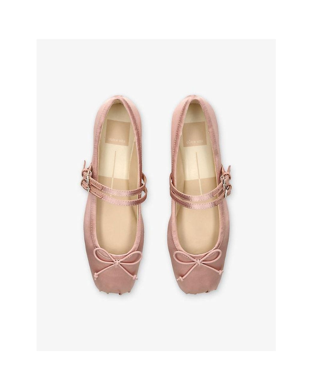 Dolce Vita Pink Gibsen Satin Mary-Jane Flats