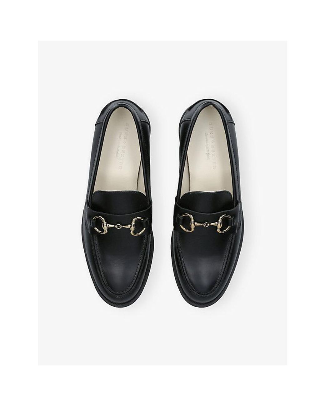 Duke & Dexter Black Wilde Horsebit Leather Penny Loafers for men