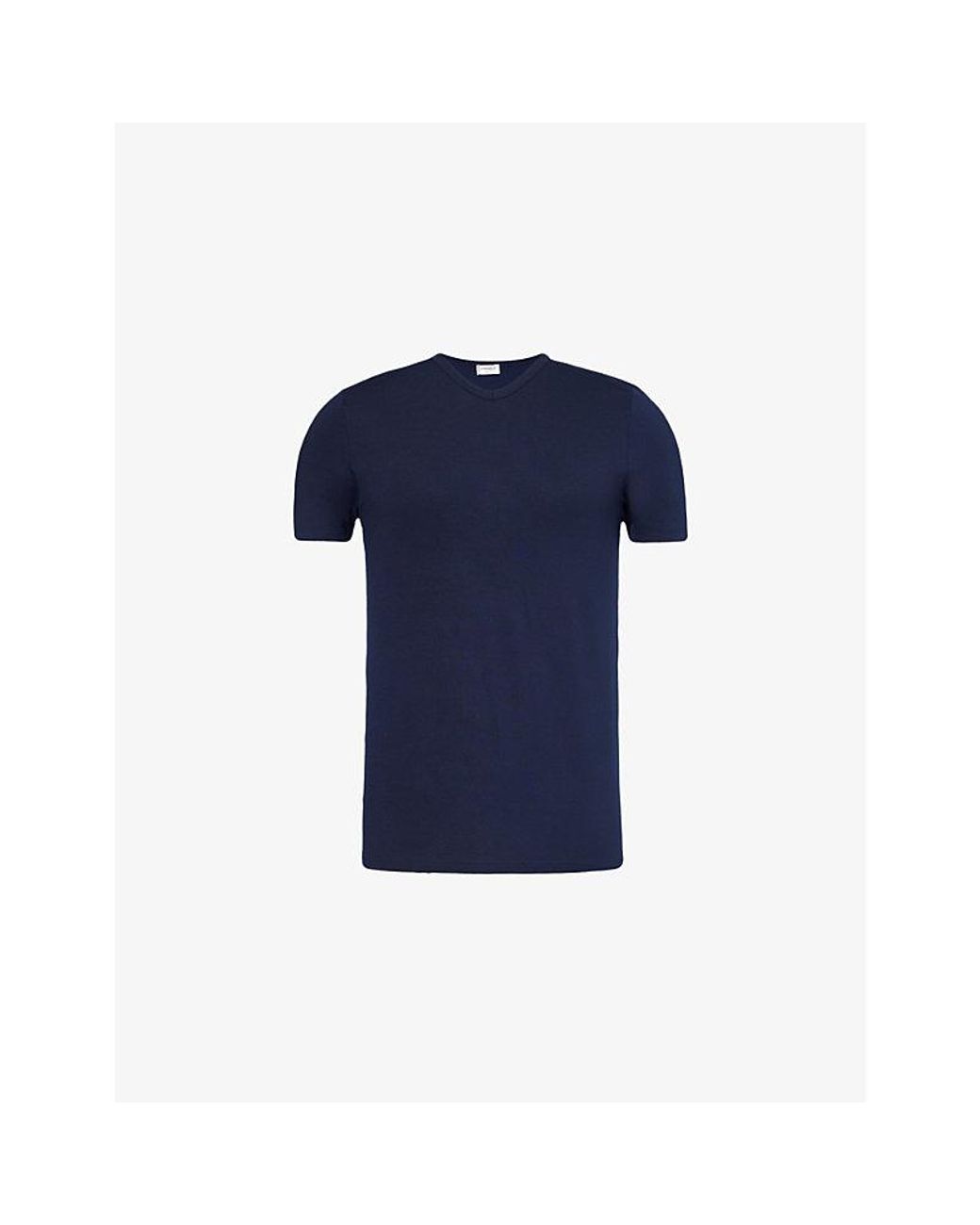 Zimmerli of Switzerland Blue Regular-Fit Jersey T-Shirt for men