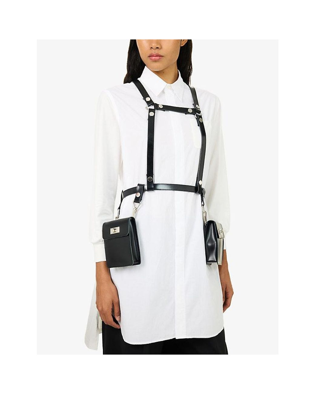 Junya Watanabe Black Pouch Leather Harness