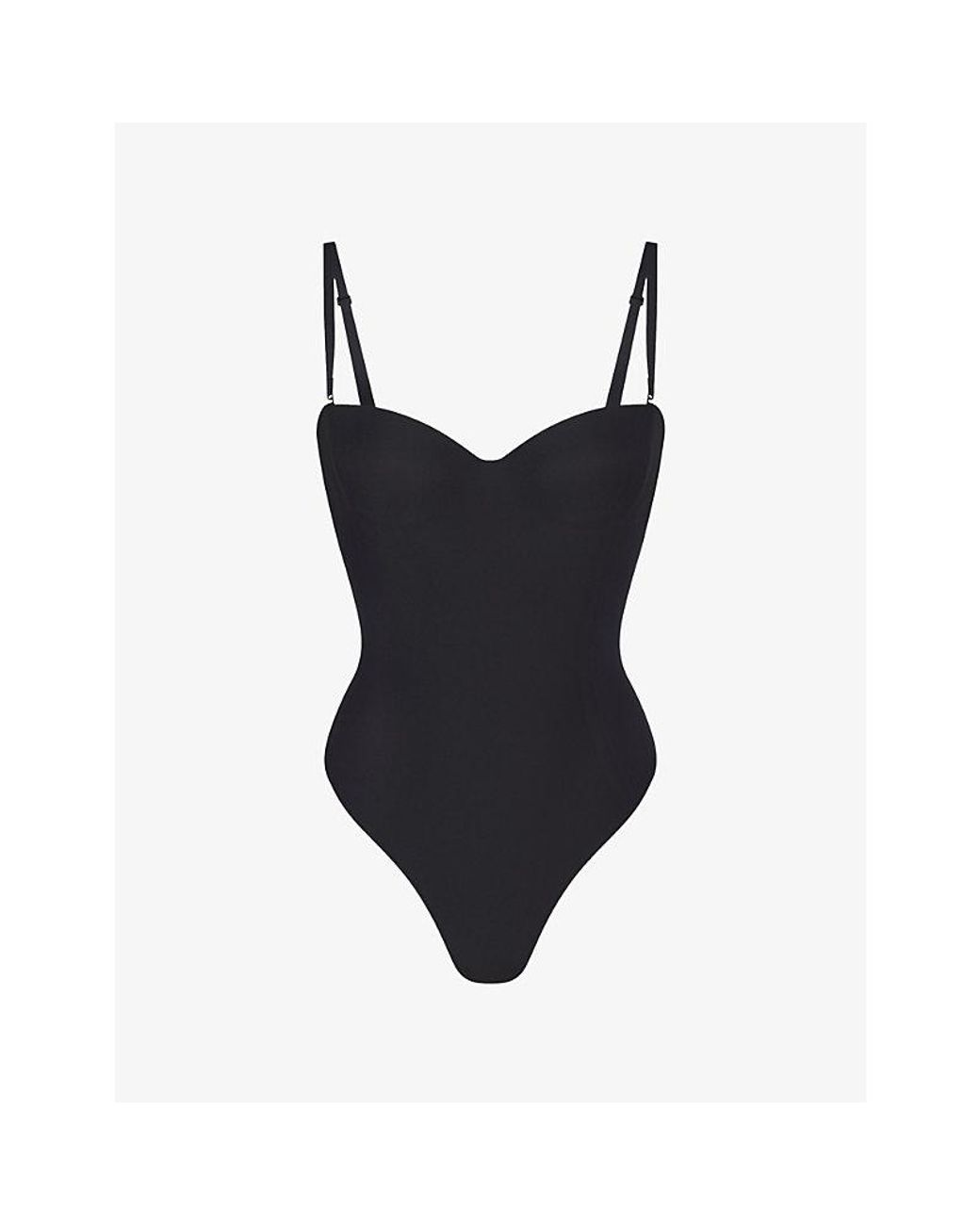 Skims Black Body Underwired Thong Bodysuit