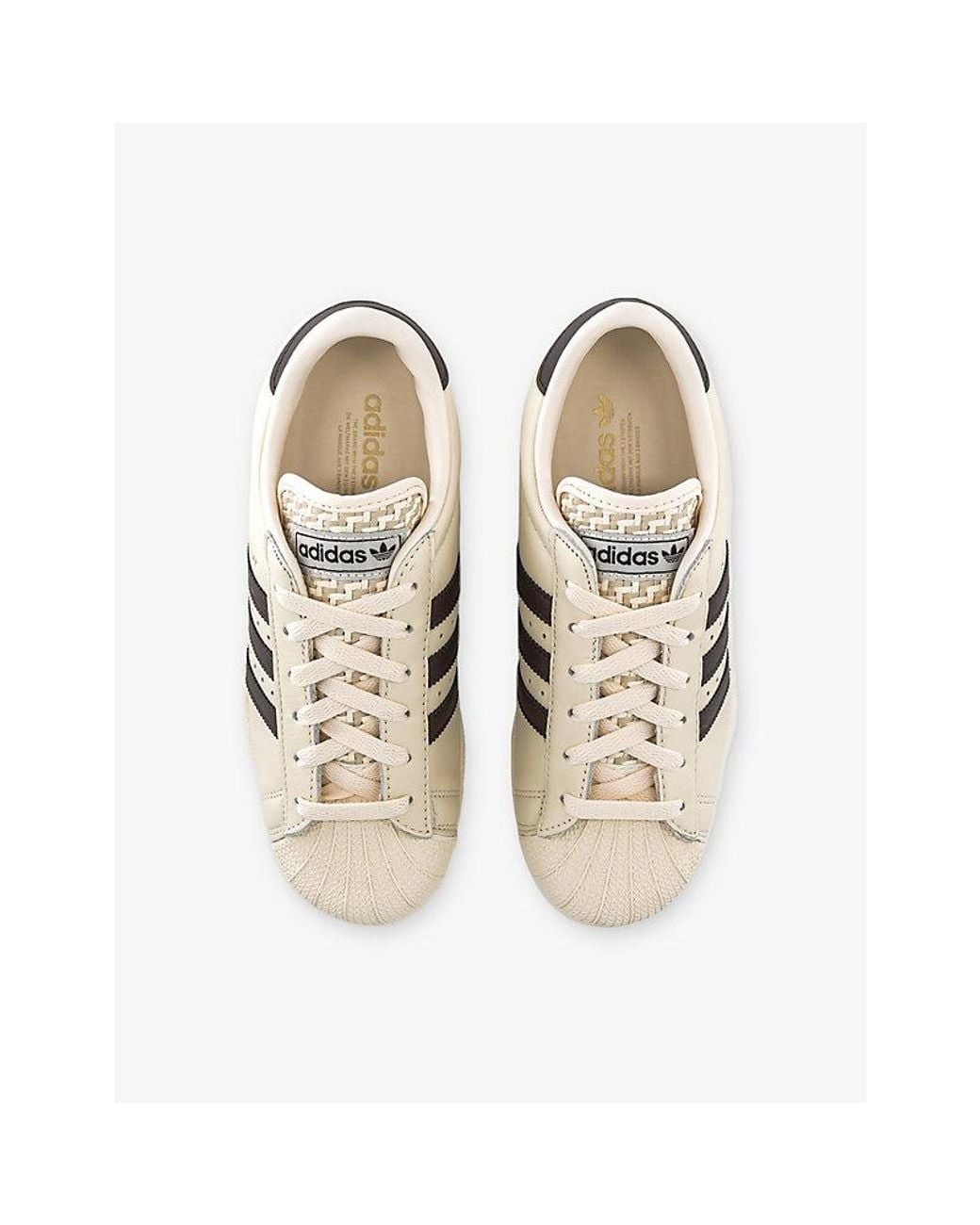 Adidas White Superstar Lo Pro Leather Trainers