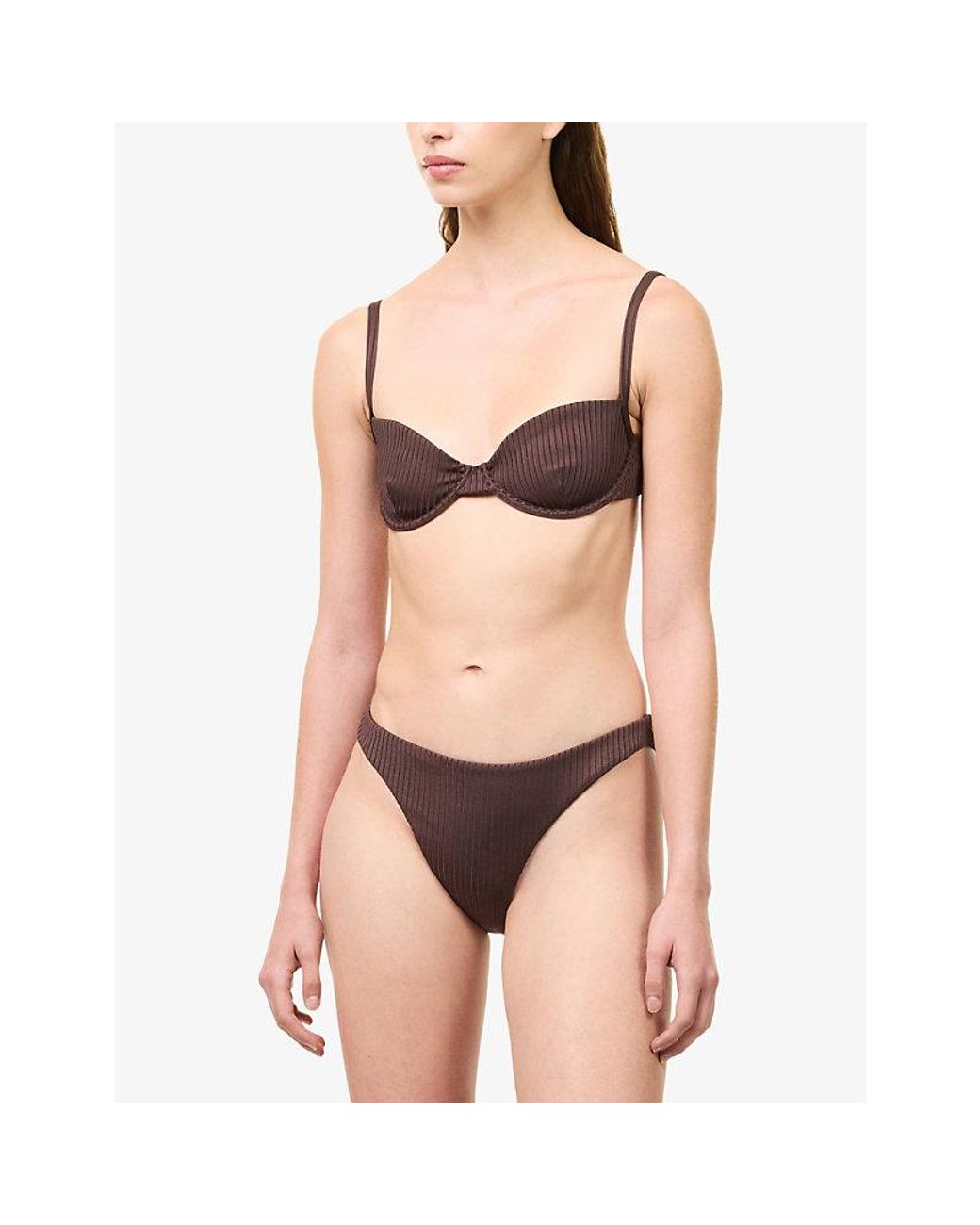 Cheap Monday Purple Tamarama Ribbed Bikini Bottoms