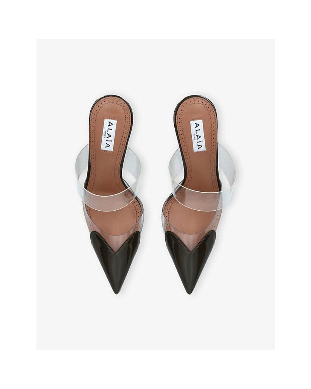 Alaïa Green Cœur 90 Patent-Leather Heeled Mules
