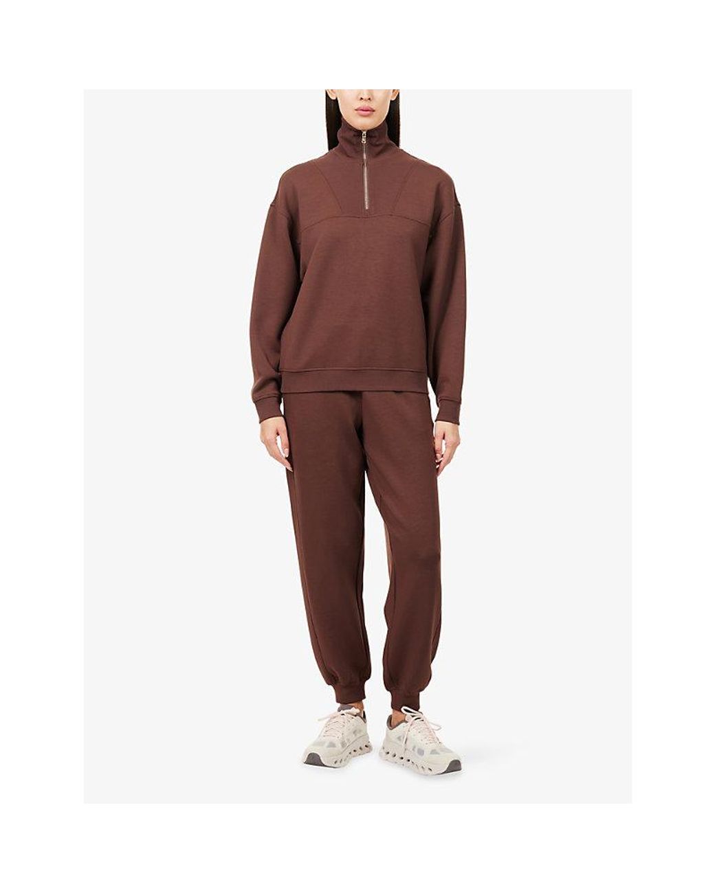 Now You Live Brown Uppingham Relaxed-Fit Modal-Blend Jogging Bottoms