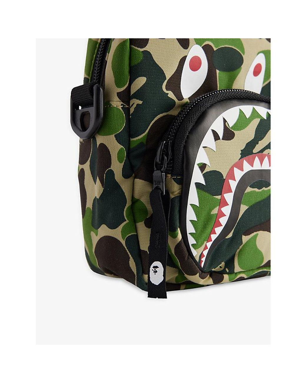 A Bathing Ape Mini Shark Shell Cross-body Bag in Green for Men | Lyst