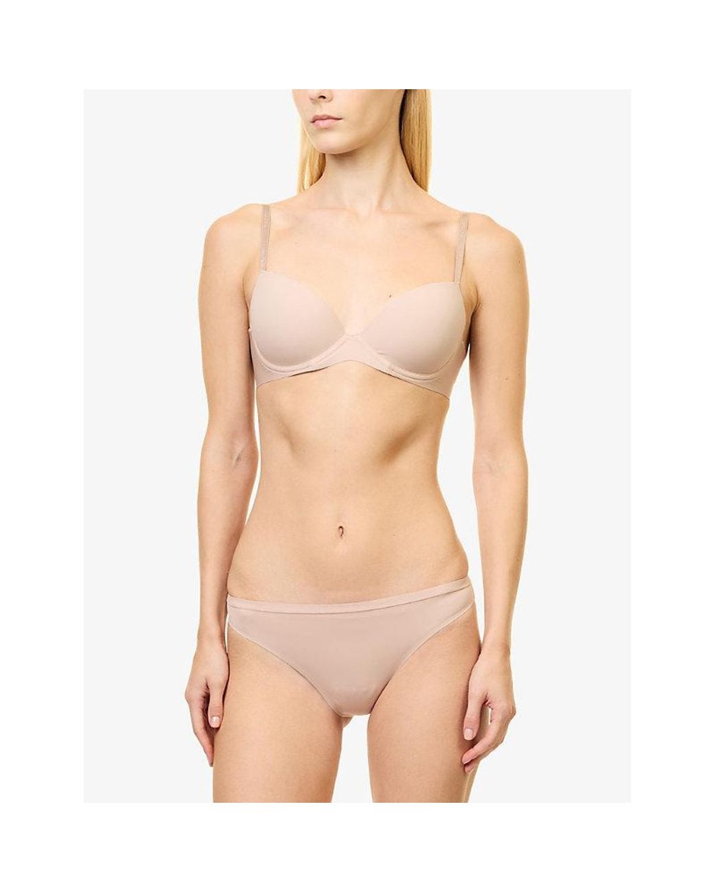 Calvin Klein Pink Perfectly Fit Custom Lift Demi Bra