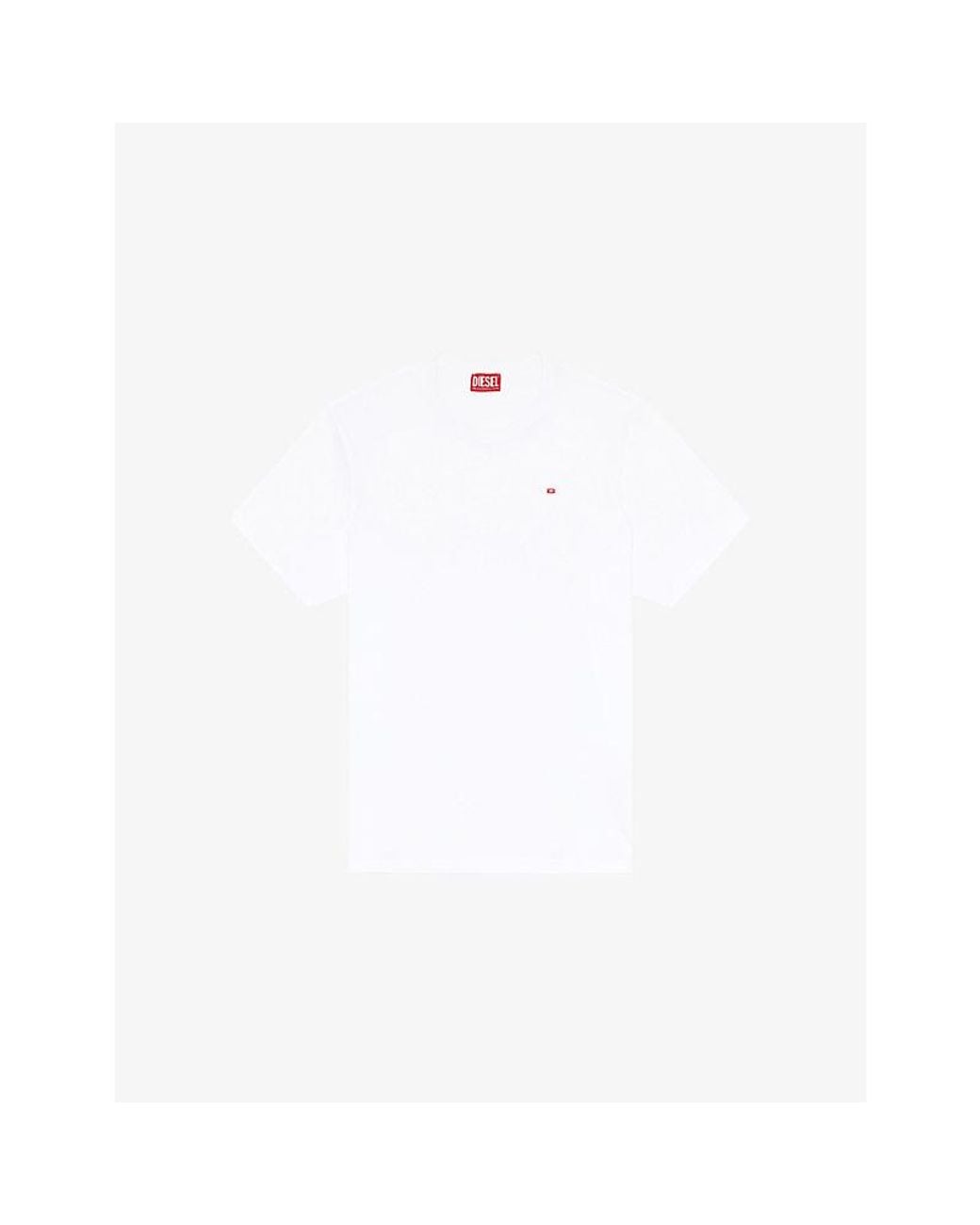 DIESEL White T-Adjust-Microdiv Cotton-Jersey T-Shirt for men