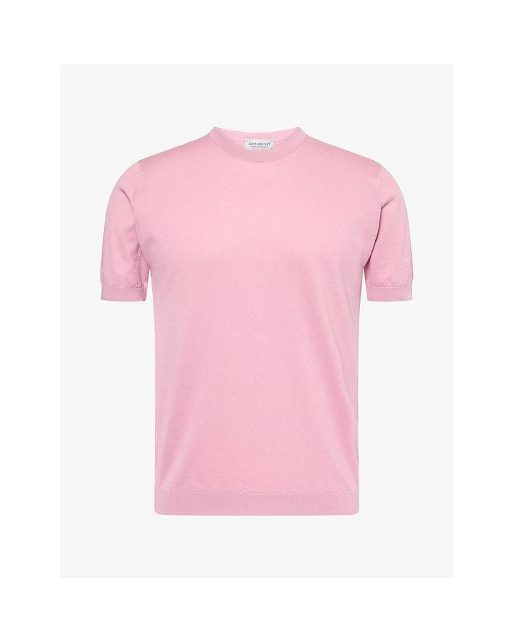 John Smedley Pink Torin Short-Sleeve Cotton T-Shirt for men