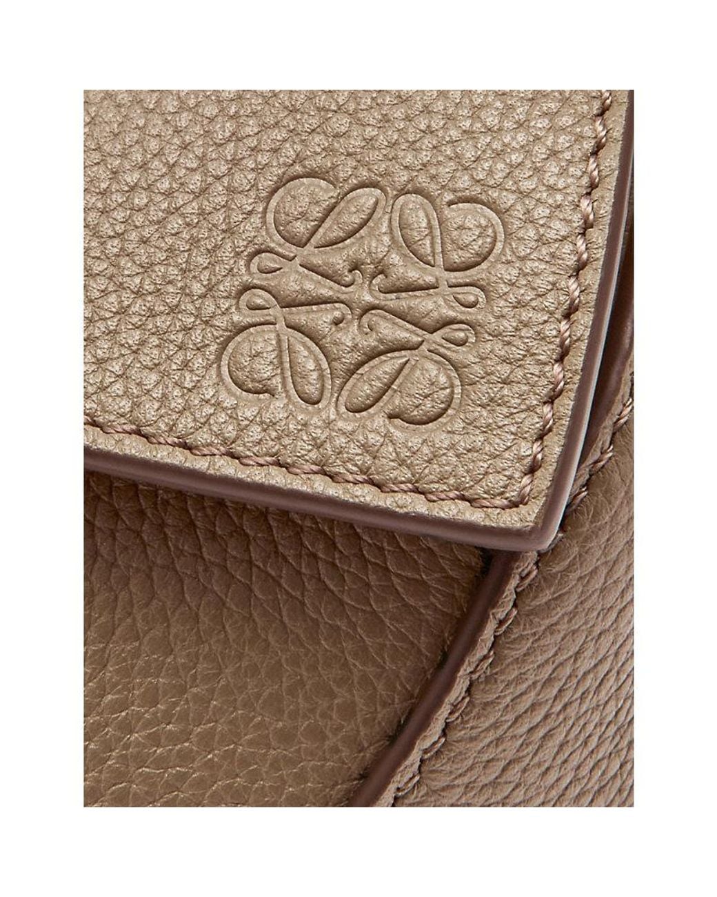 Loewe Brown Puzzle Edge Mini Leather Cross-Body Bag