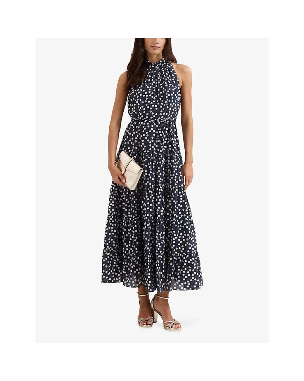Phase Eight Blue X Goodwood Racecourse Nita Lyocell-Blend Maxi Dress