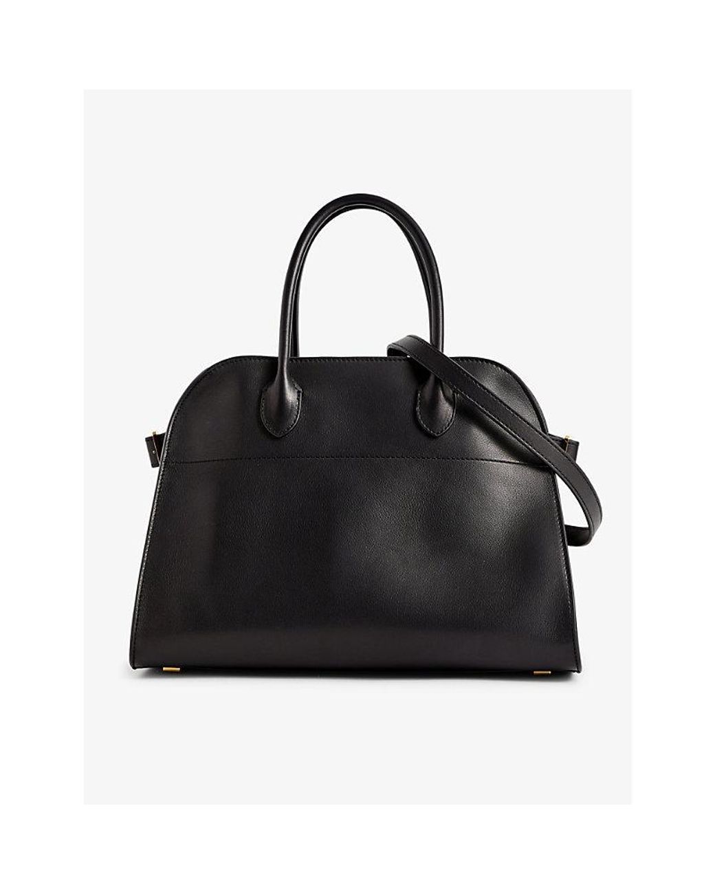 The Row Margaux 12 Leather Top-handle Bag in Black | Lyst