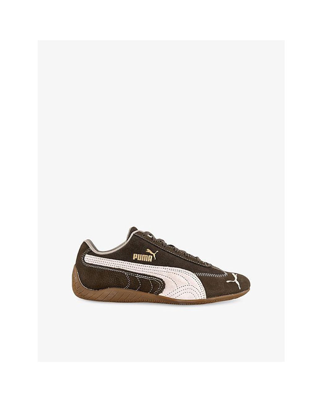 PUMA Brown Speedcat Og Suede Low-Top Trainers