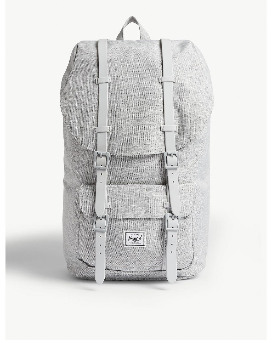 little white backpack