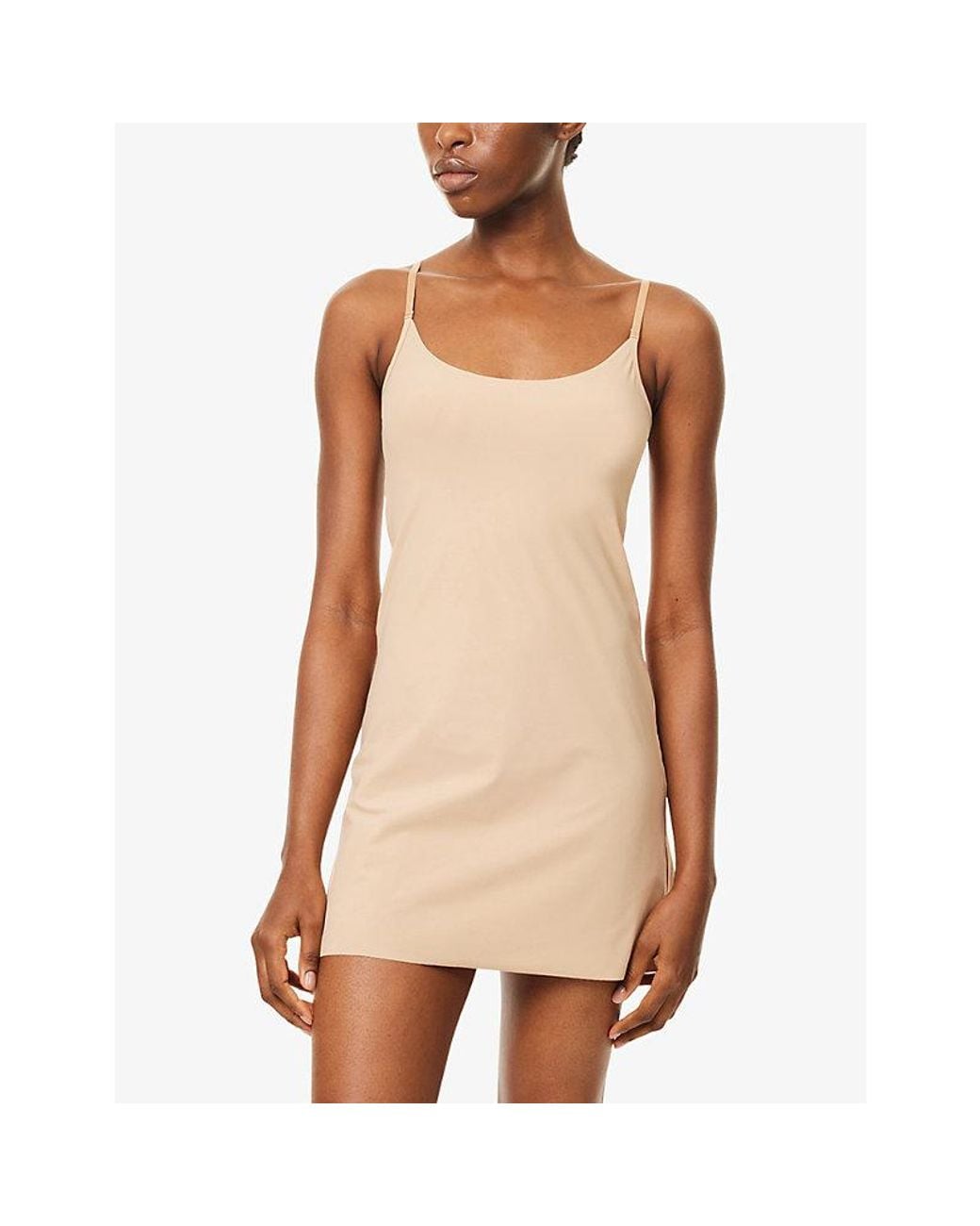 Commando White Mini Cami Stretch-Woven Slip Dress