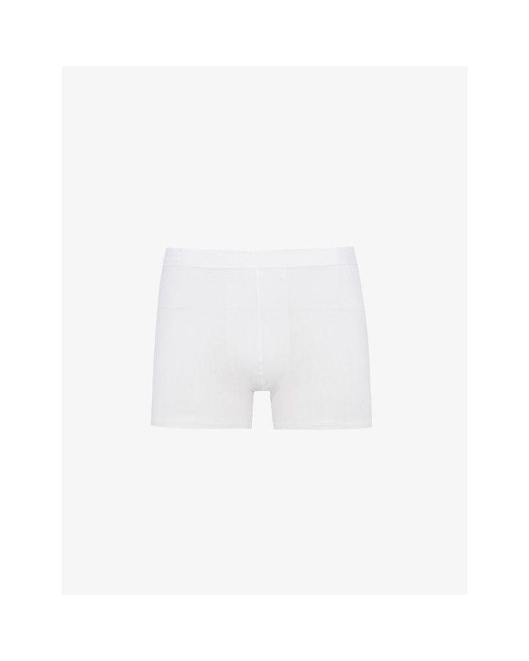 Derek Rose White Regular-Fit Modal Trunks for men