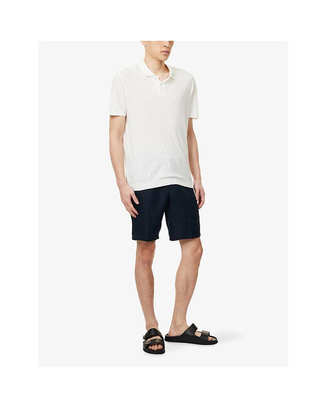 Orlebar Brown Blue Norwich Italian Linen Shorts for men
