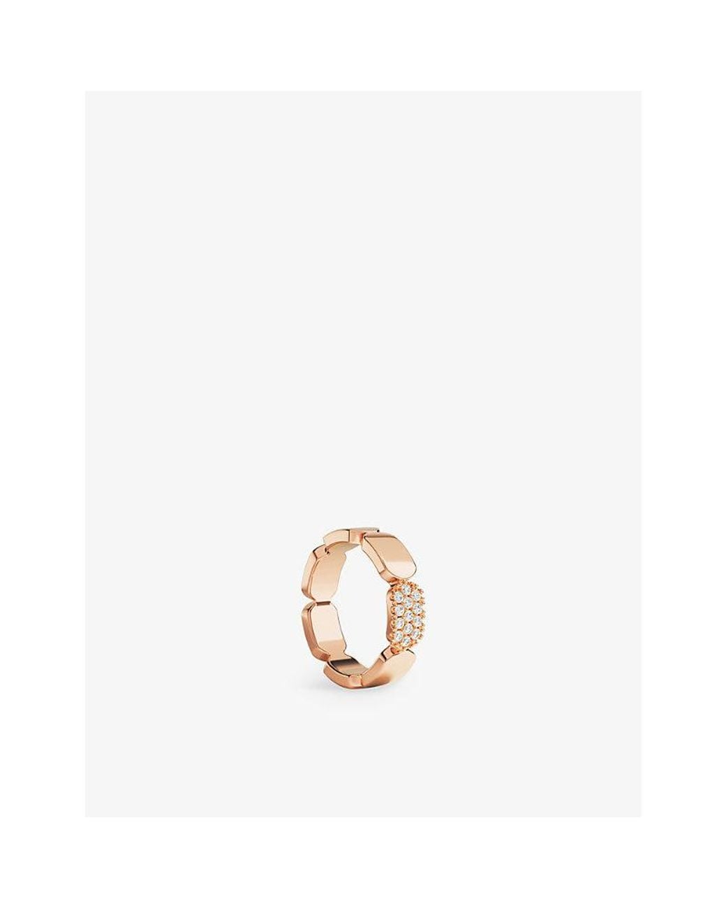 Apm Monaco White Dainty 18Ct Rose-Plated Alloy And Cubic Zirconia Ring