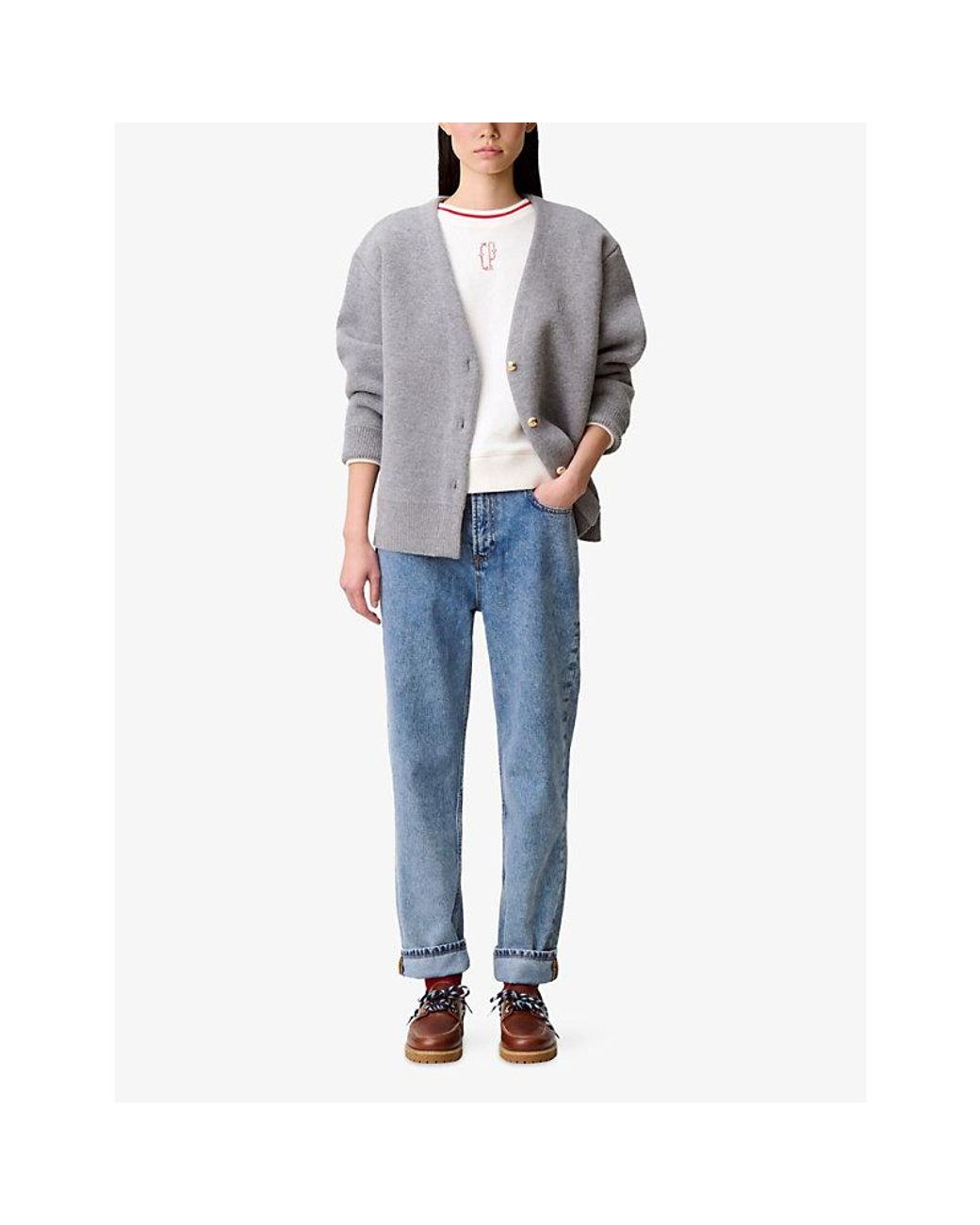 Claudie Pierlot Blue Washed Slim Denim Jeans