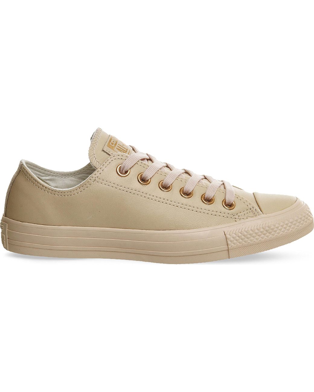 Converse All Star Low-top Leather Trainers in Natural for Men | Lyst UK