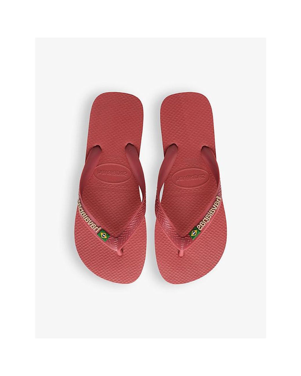 Havaianas Brown Brasil Logo-Embossed Rubber Flip-Flops