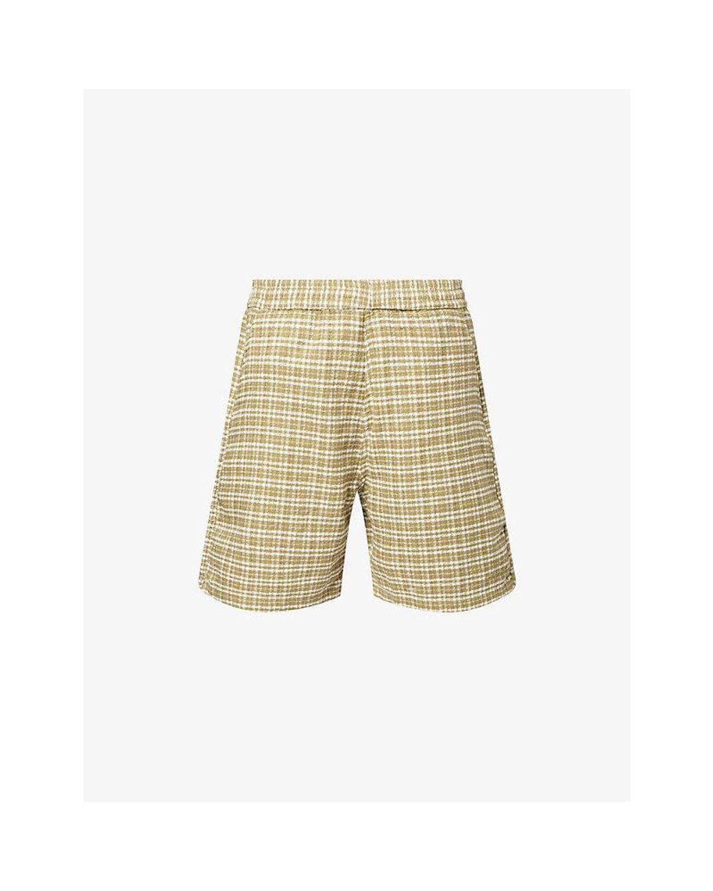 Carhartt Natural Kander Checked Cotton Shorts for men