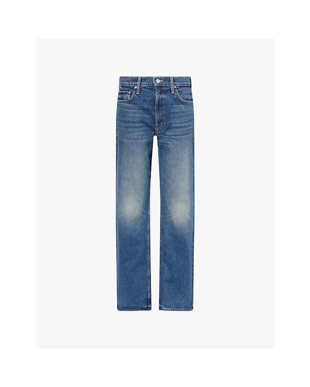 Mother Blue The Reifler Straight-Leg Denim Jeans