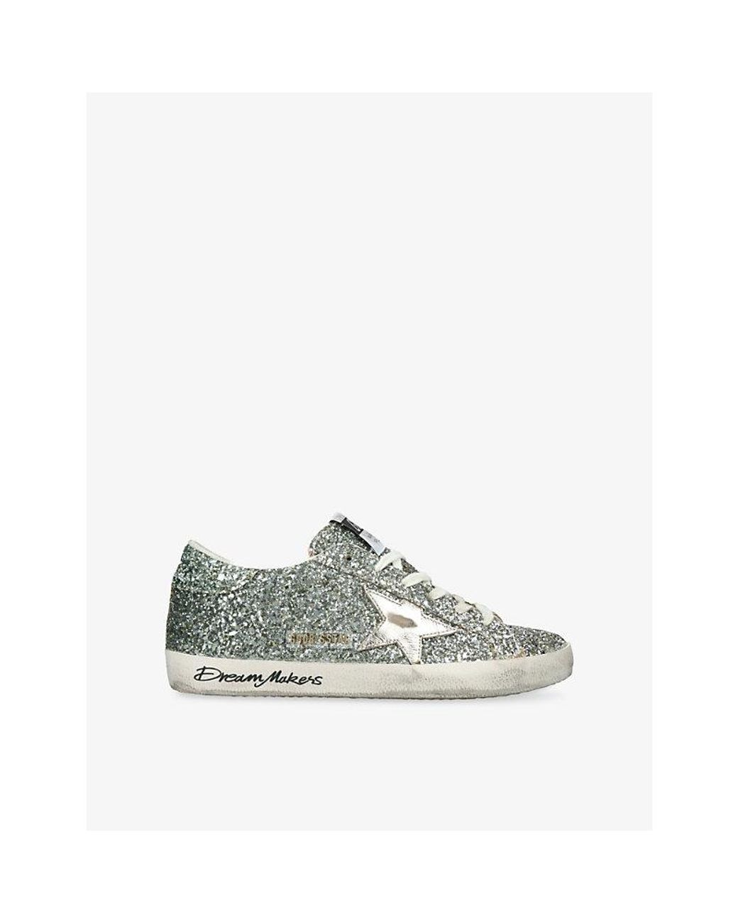 Golden Goose Deluxe Brand Metallic Super Star 65224 Glitter-Embellished Trainers