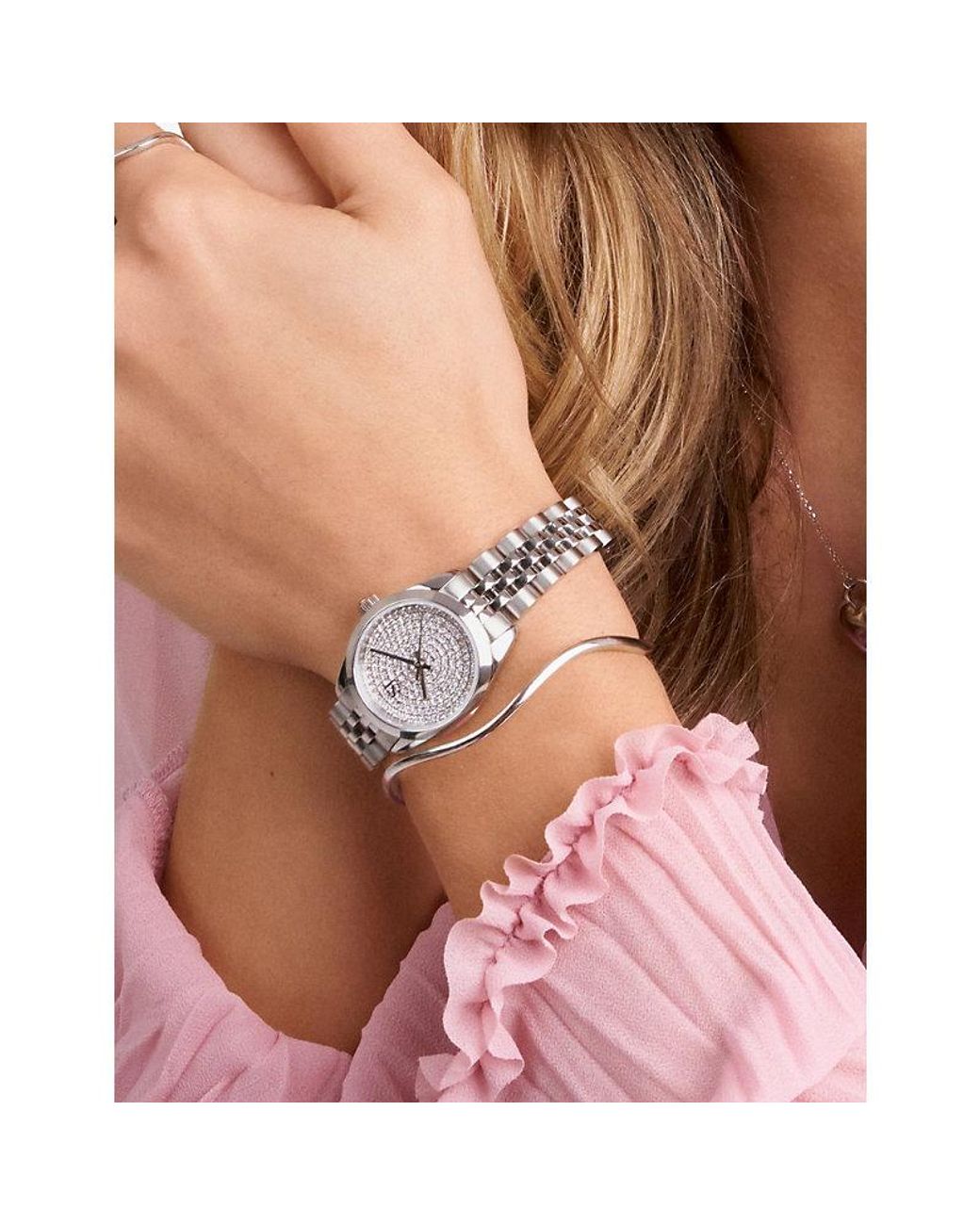 Sif Jakobs Metallic Sophia Stainless-Steel And Zirconia Stones Automatic Watch 28Mm