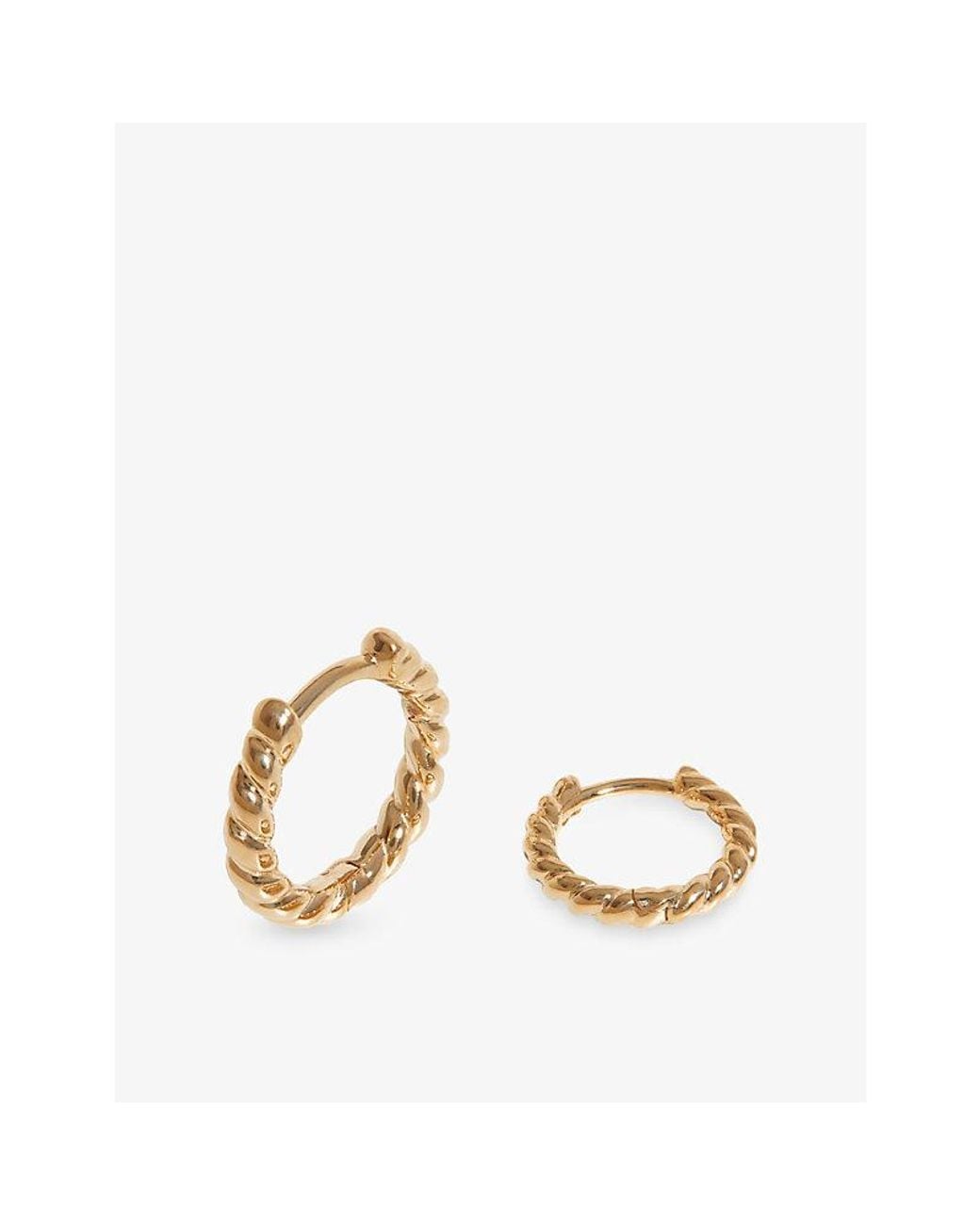 Missoma Metallic Rope 9Ct Huggies Earrings