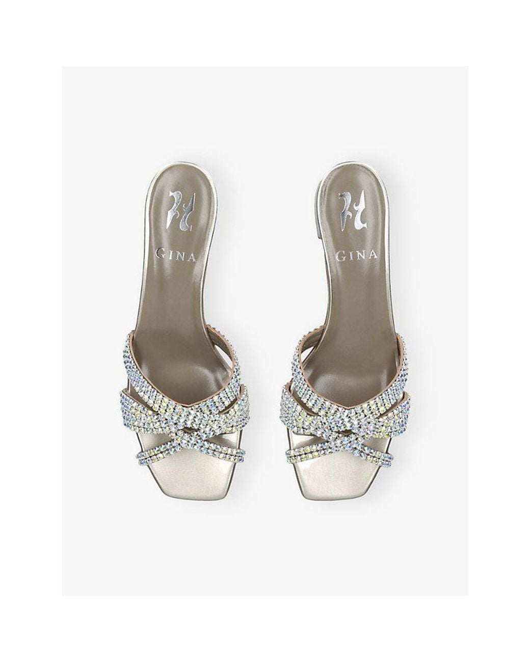 Gina Metallic Cornelia Leather Mules