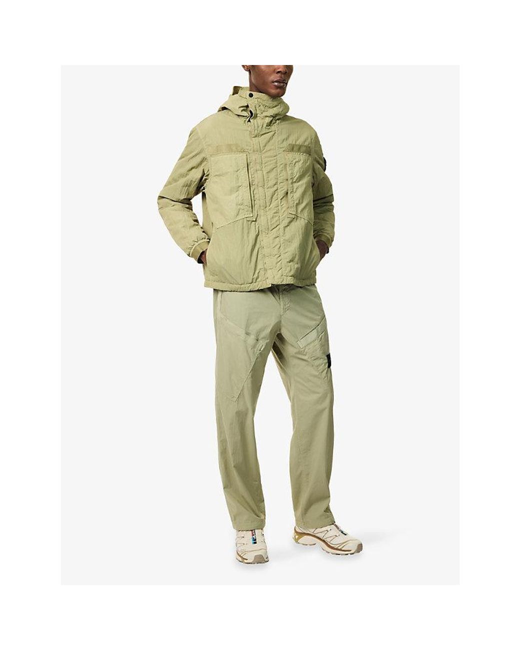 Stone Island Natural Tela Paracadute Stretch-Cotton Cargo Trousers for men