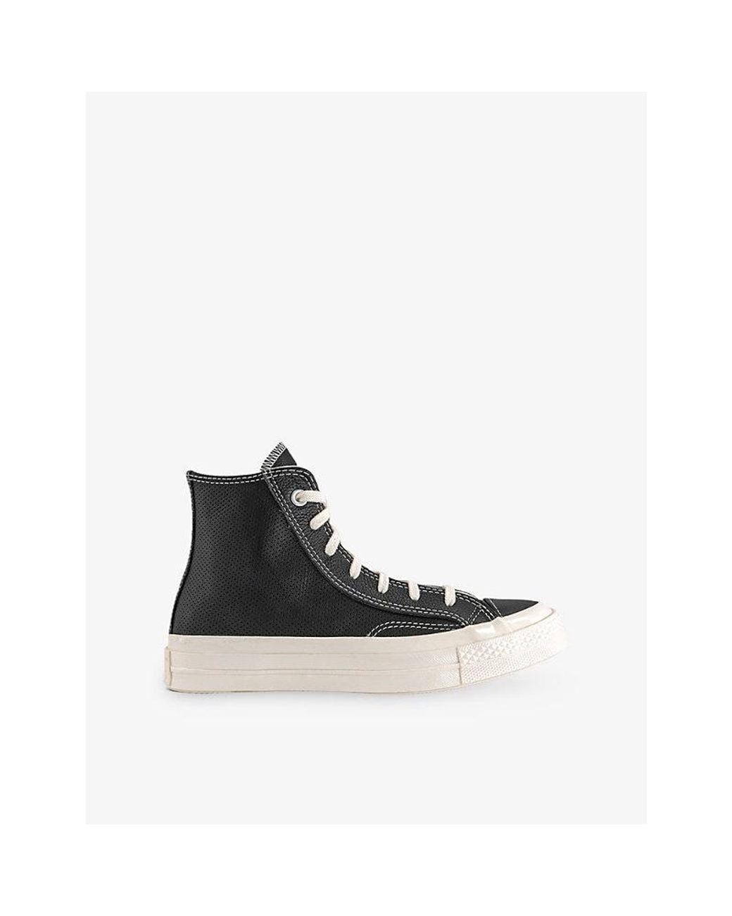 Converse Black All Star Hi 70 S Perforated Leather Trainers for men