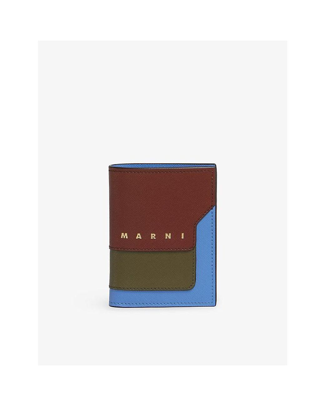 Marni Multicolor Colour-Block Leather Bifold Wallet