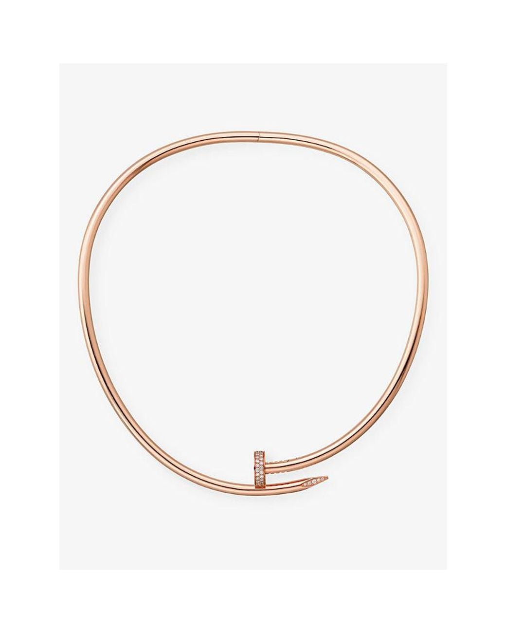 Cartier Metallic Juste Un Clou 18Ct Rose- And 0.68Ct Brilliant-Cut Diamond Necklace