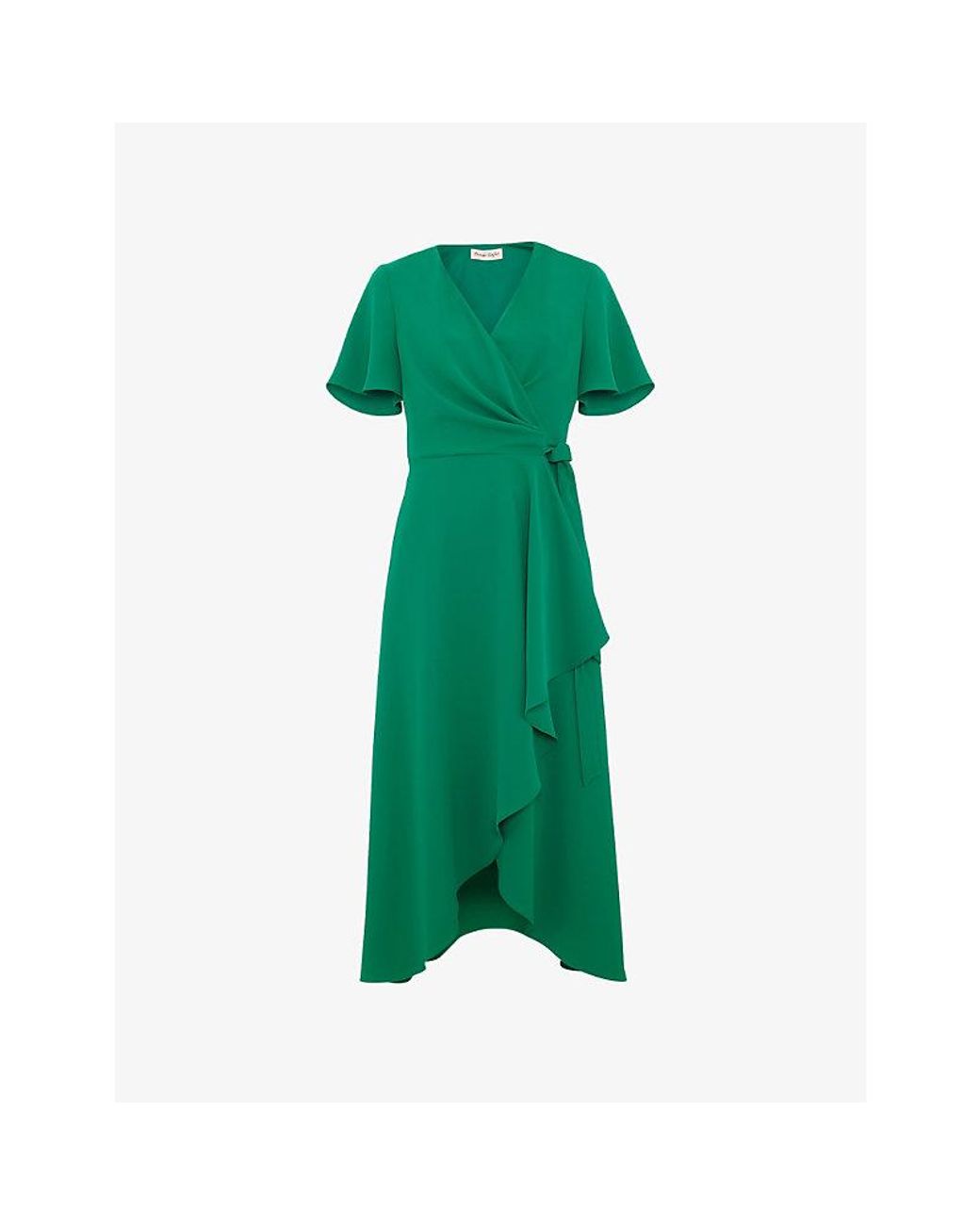 Phase Eight Green Julissa Wrap-Front Woven Midi Dress