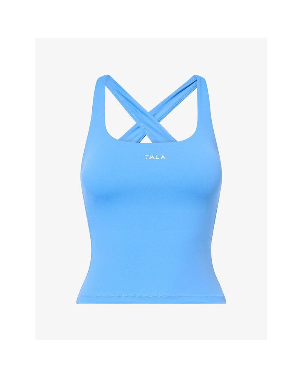 WE Are Tala Blue Skinluxe Cross-Back Jersey Vest Top