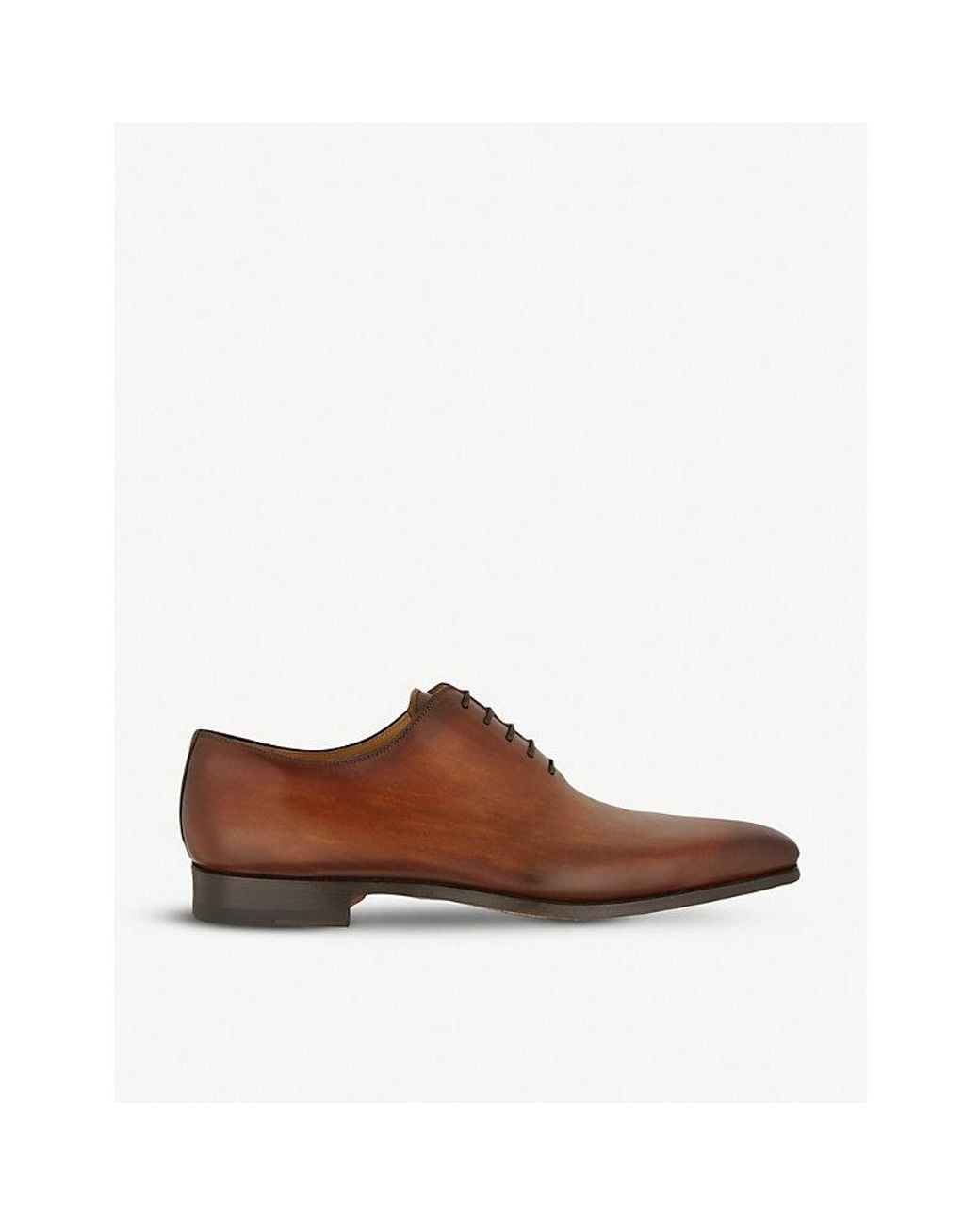 Magnanni Shoes Brown Wholecut Oxford Shoes for men