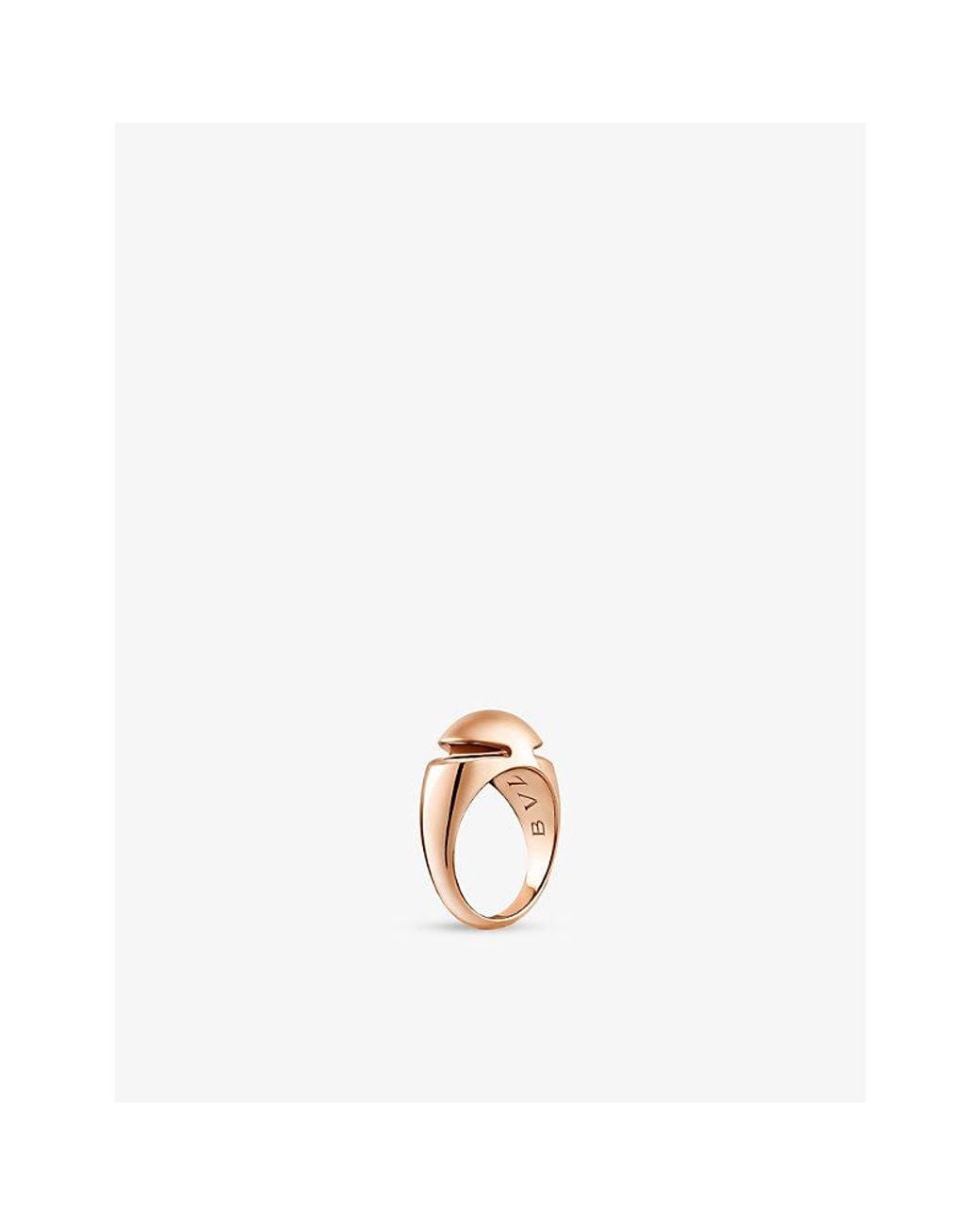 BVLGARI White Cabochon 18Ct Rose- Ring