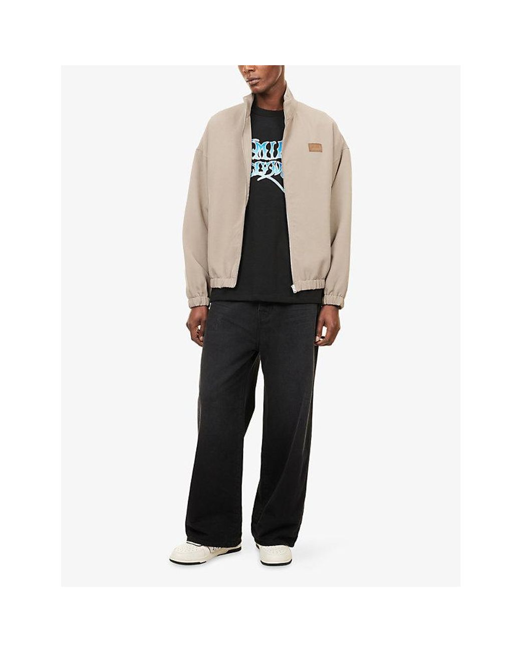 Amiri Black Crystal-Embellished Surf Cotton-Jersey T-Shirt for men