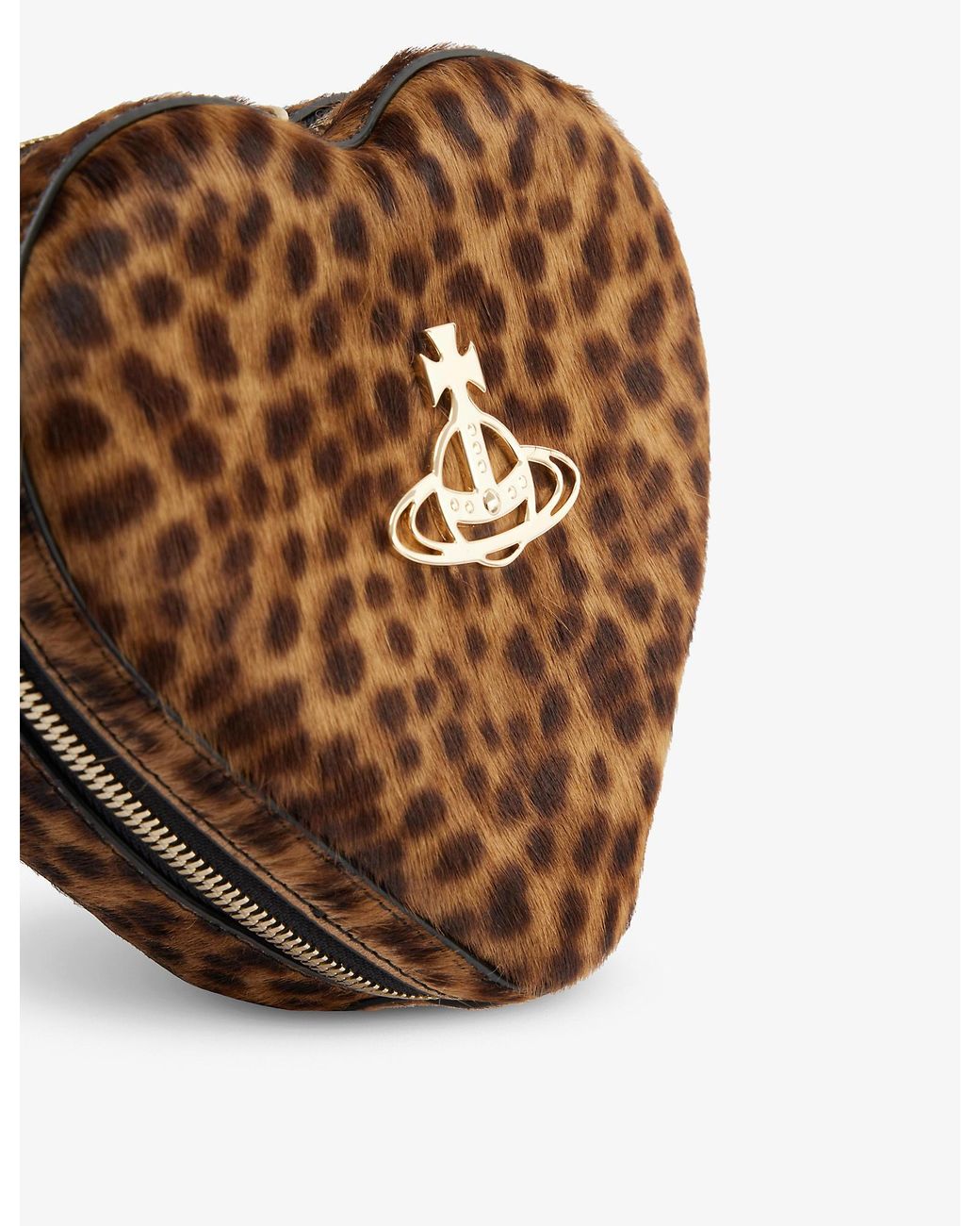 国内発送◆Vivienne Leopard Heart Crossbody ハート バッグ Vivienne Westwood Ella Heart-shaped Leather Backpack in